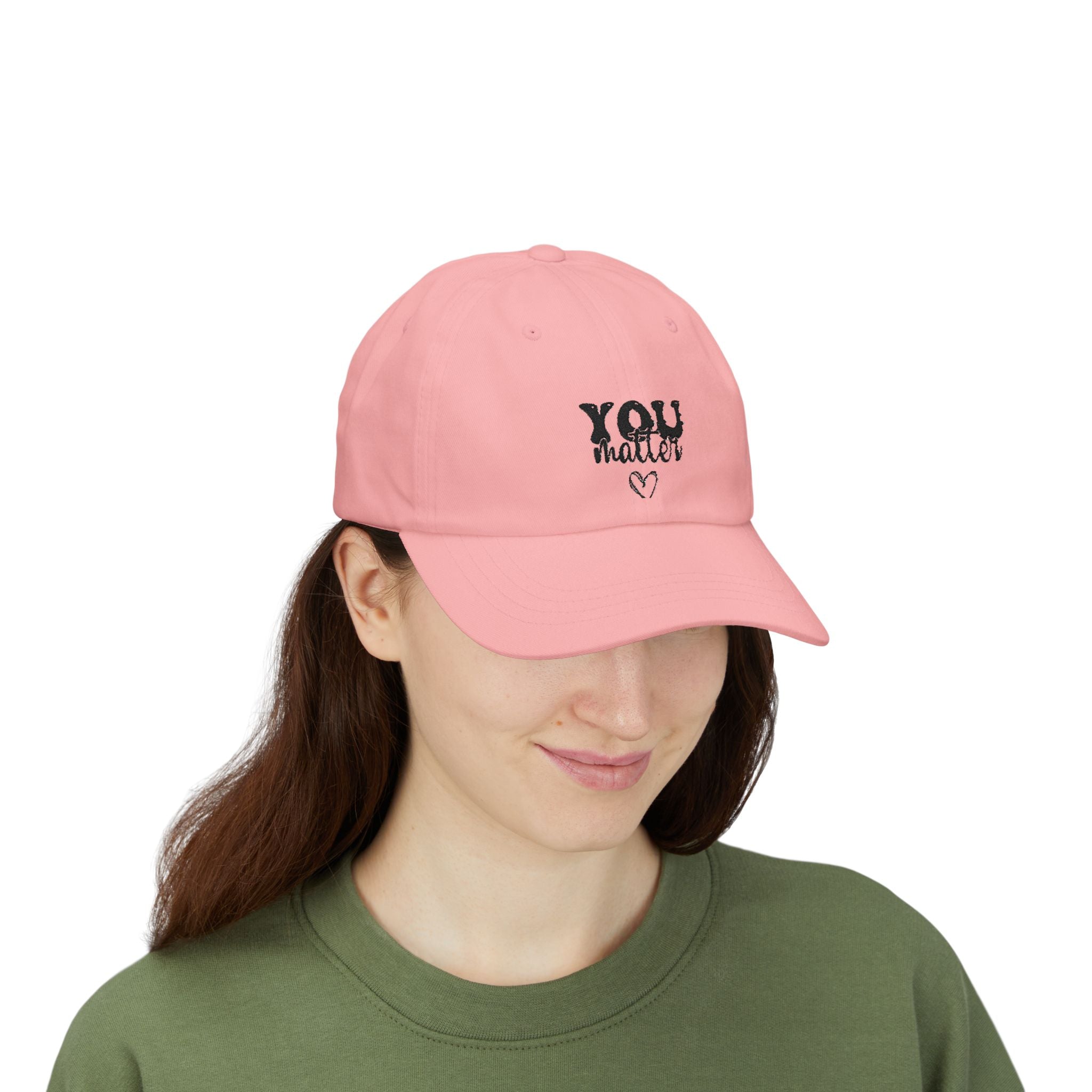 Unisex Cap — 'You Matter' Embroidered Heart Hat