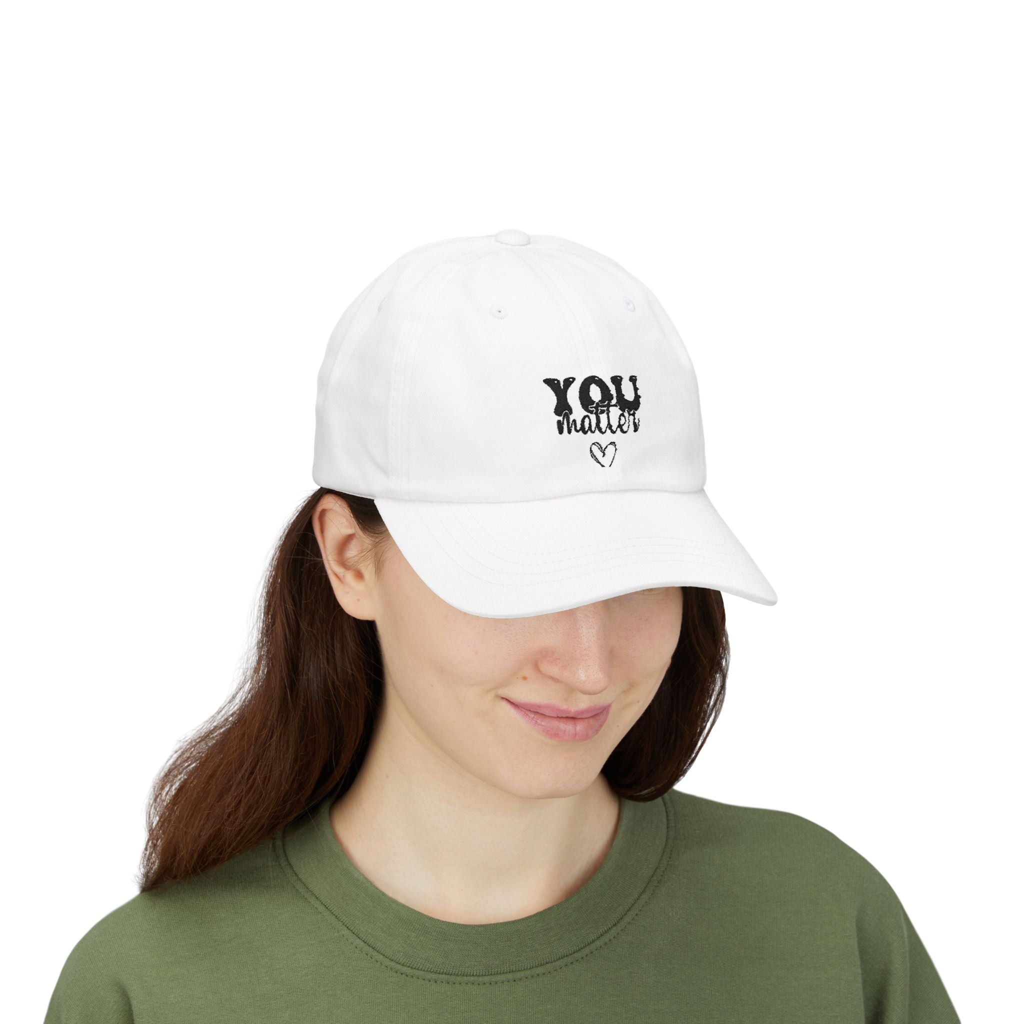 Unisex Cap — 'You Matter' Embroidered Heart Hat