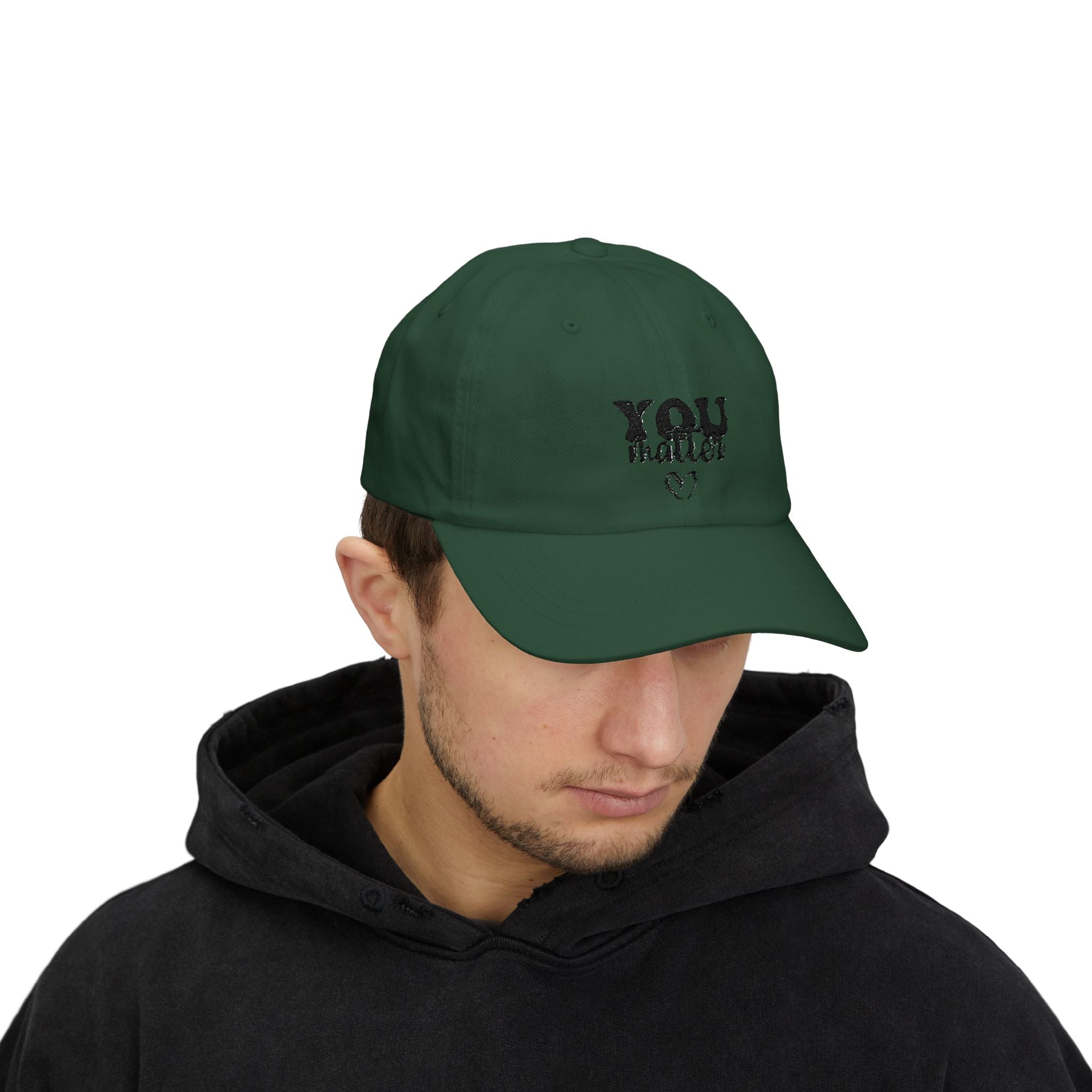 Unisex Cap — 'You Matter' Embroidered Heart Hat