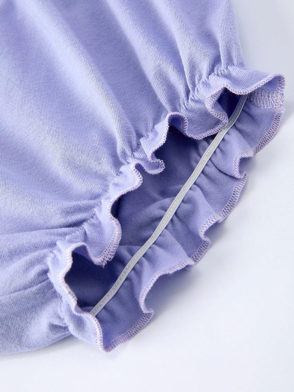 Purple Floral Smocked Embroidery Baby Girls Bloomers Set