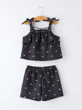 Summer Daisy  Girls Bow Ruffle Set