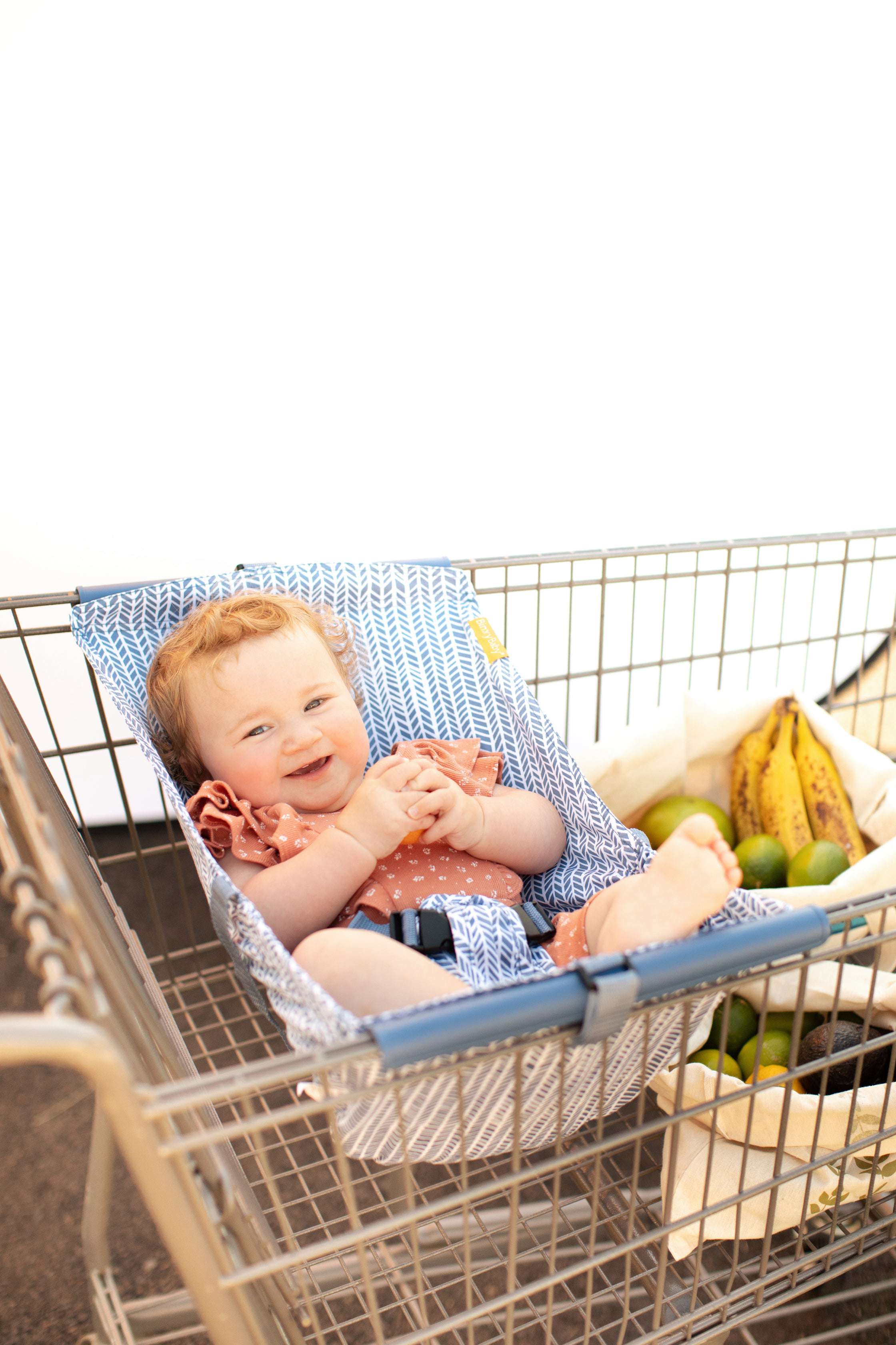 Baby Shopping Cart Hammock | Blue Little Arrow Design