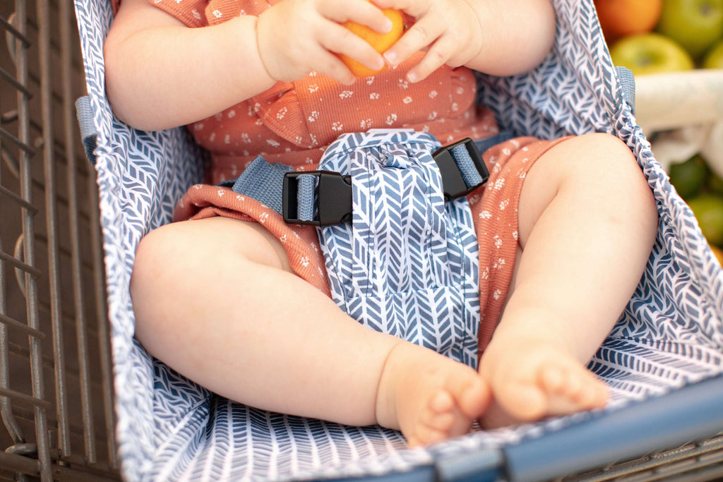 Baby Shopping Cart Hammock | Blue Little Arrow Design