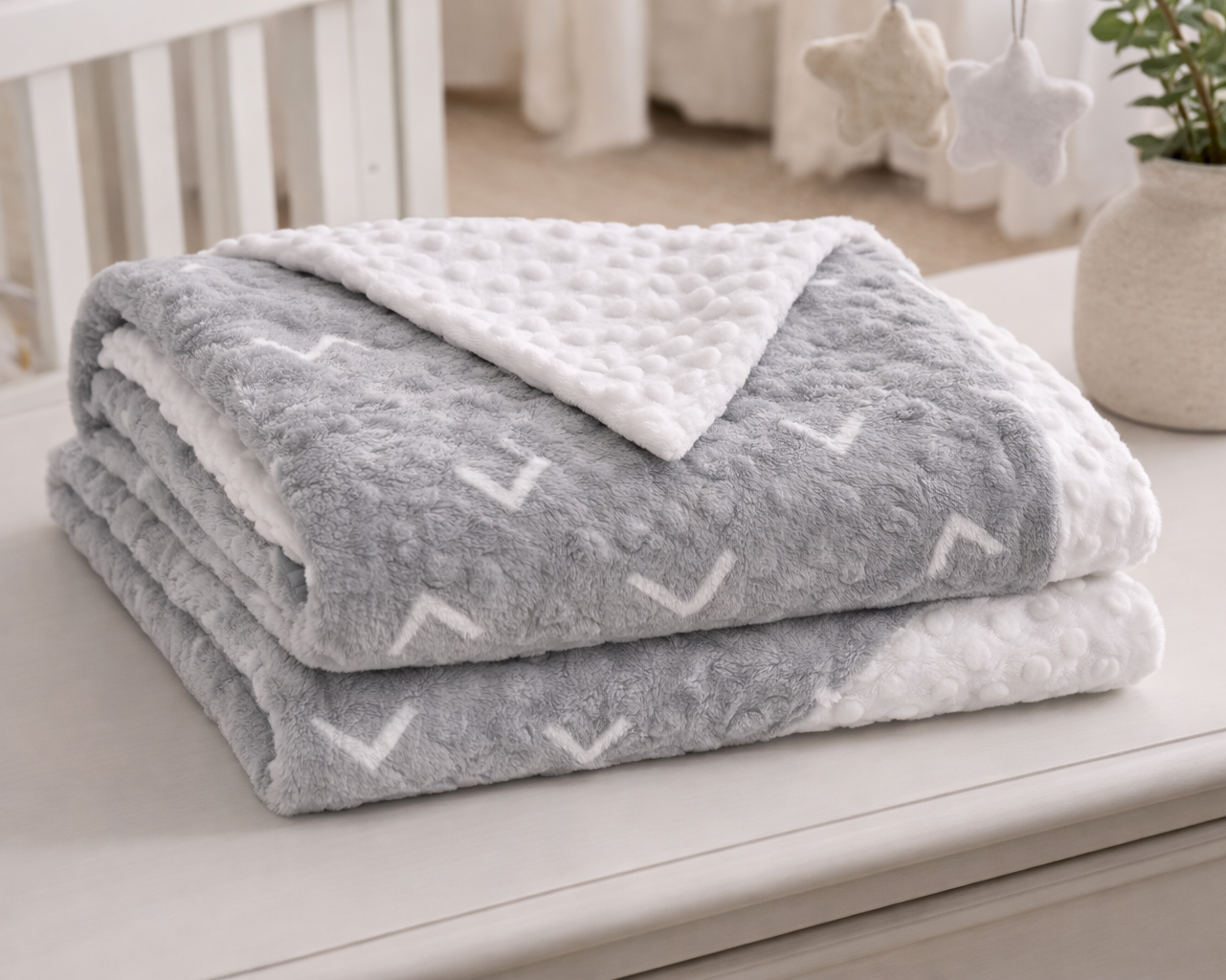 Gray Arrow Minky Blanket