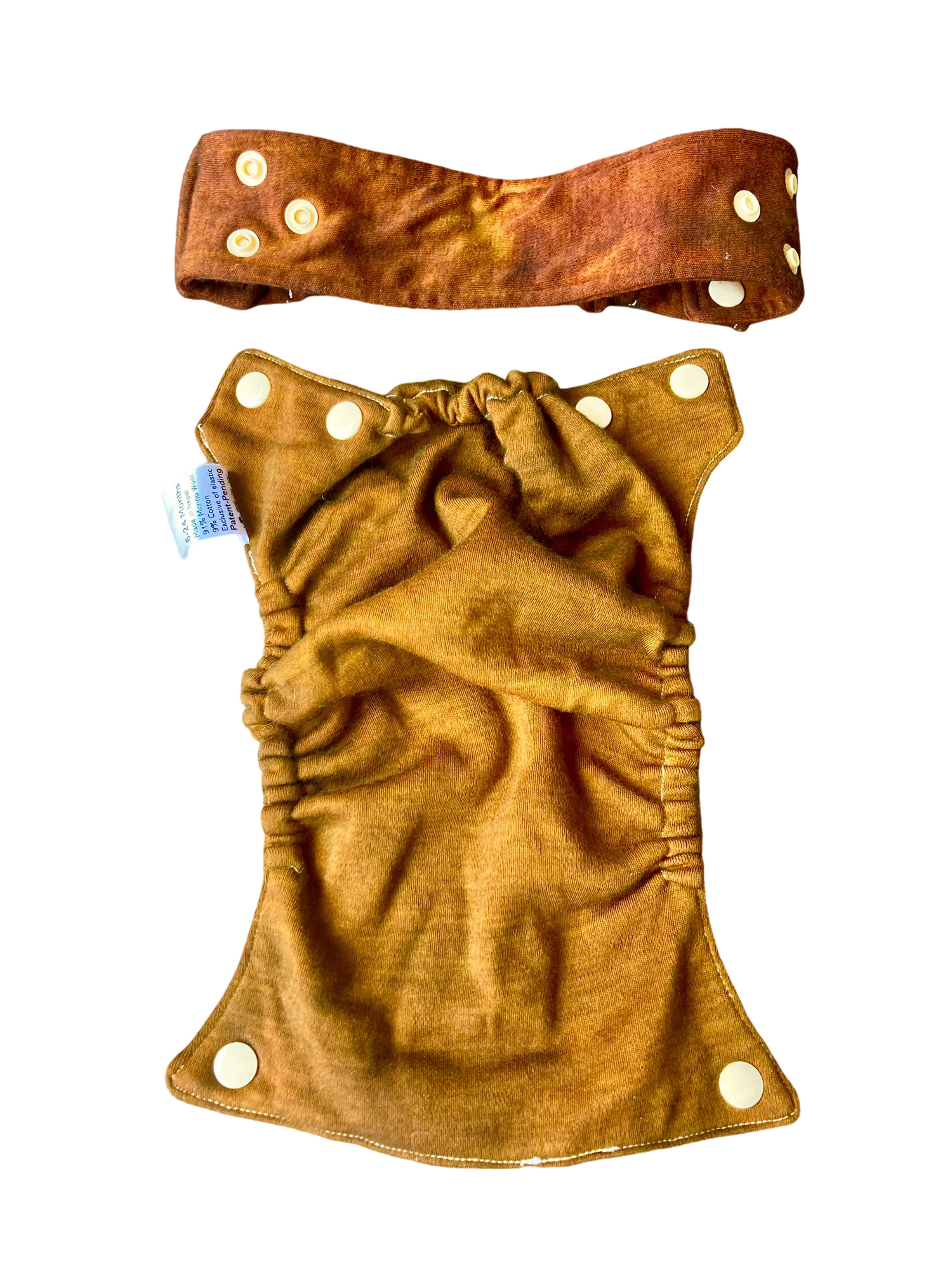 Merino Wool All-In-Two Diaper Cover and Belt