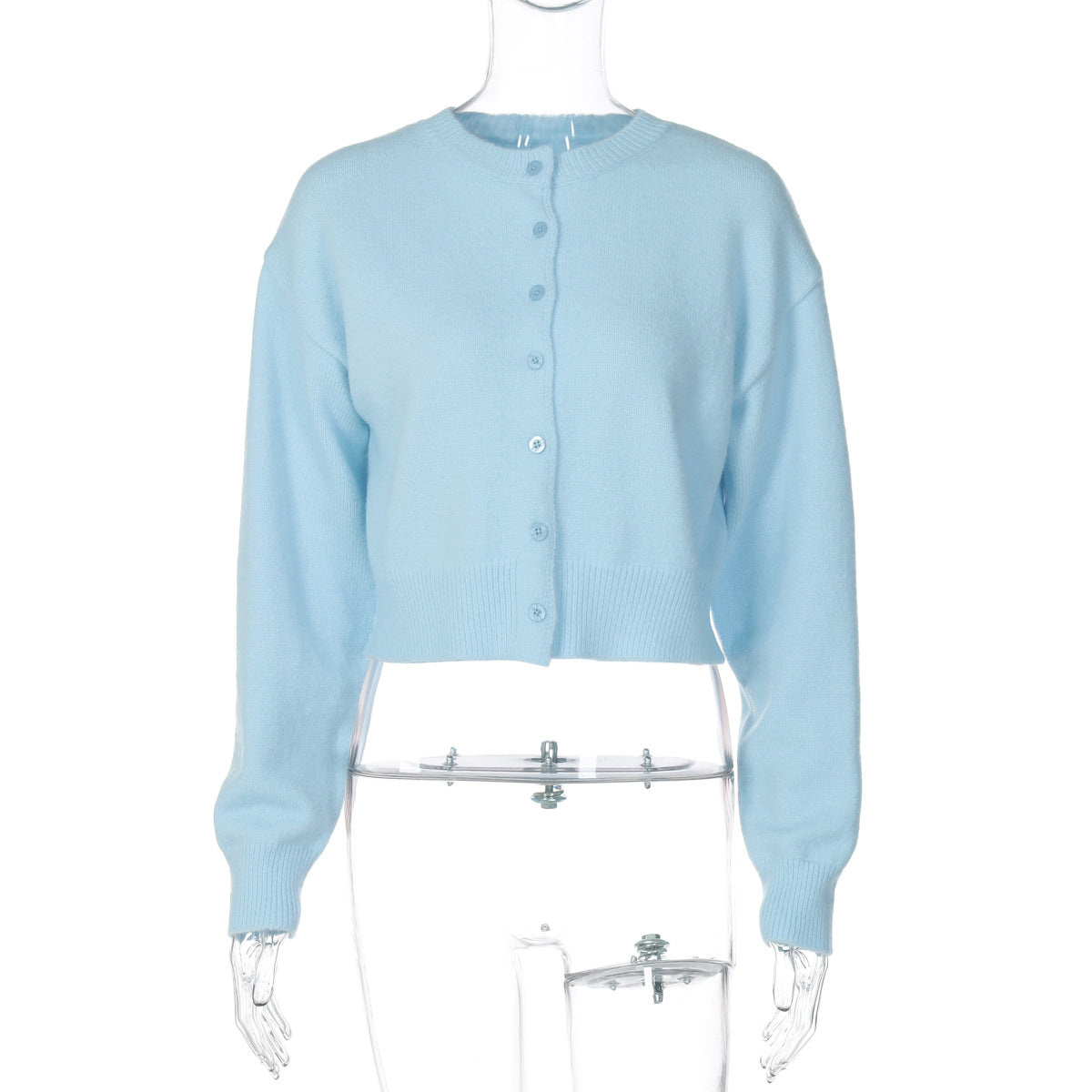 Best Seller in Women Clothing Autumn Winter Fashionable Loose All Match Short Long Sleeve Woolen Cardigan Top