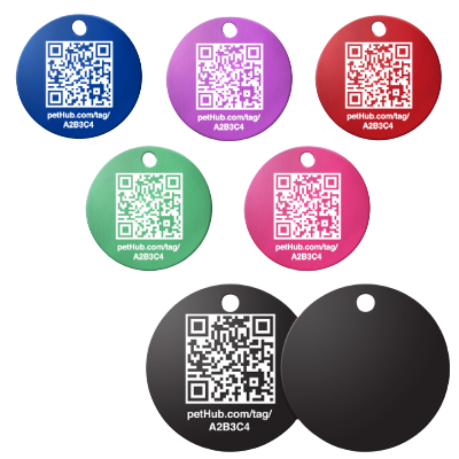 PetHub QR Pet ID Tag – Classic Aluminum