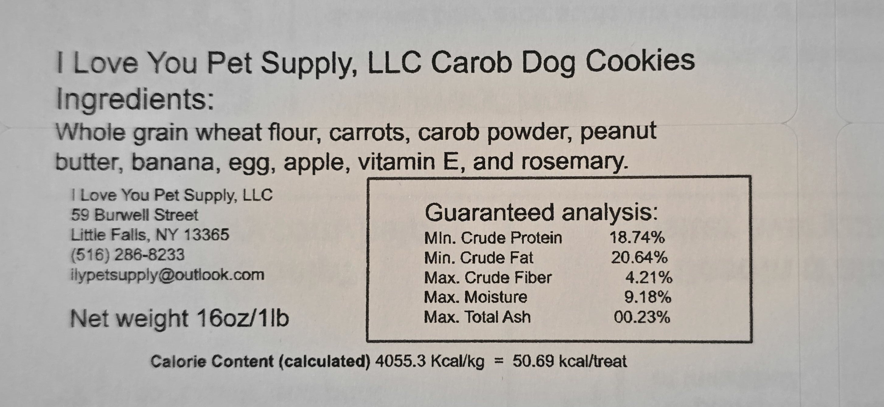 I Love You Pet Supply LLC Carob Dog Cookies