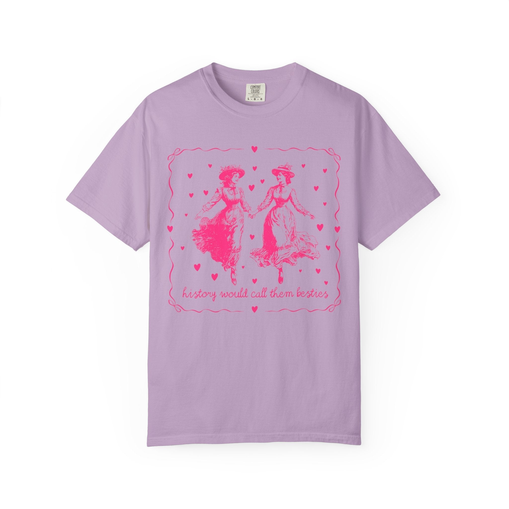 Cute Lesbian LGBTQ Tee Shirt with Hearts