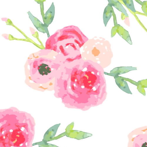 Baby Shopping Cart Hammock | Full Bloom Watercolor Floral Print