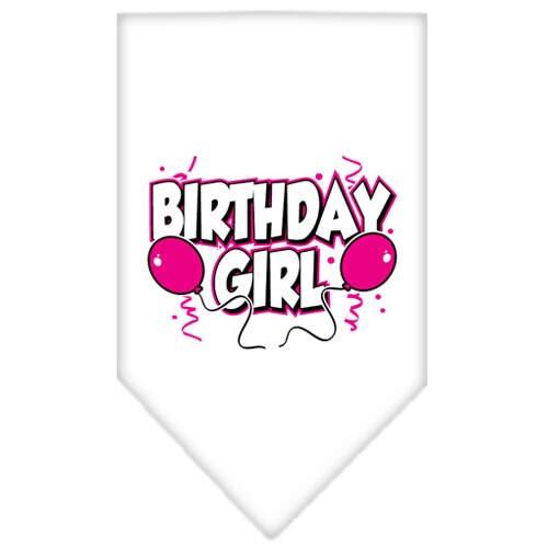 Pet and Dog Bandana Screen Printed, "Birthday Girl -or- "Birthday Boy"