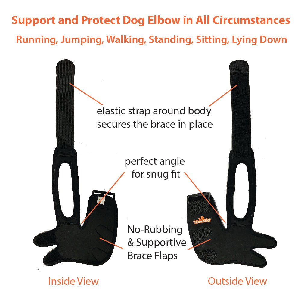NeoAlly Elbow and Shoulder Brace for Dogs and Cats - Optimal Support for Pet Mobility