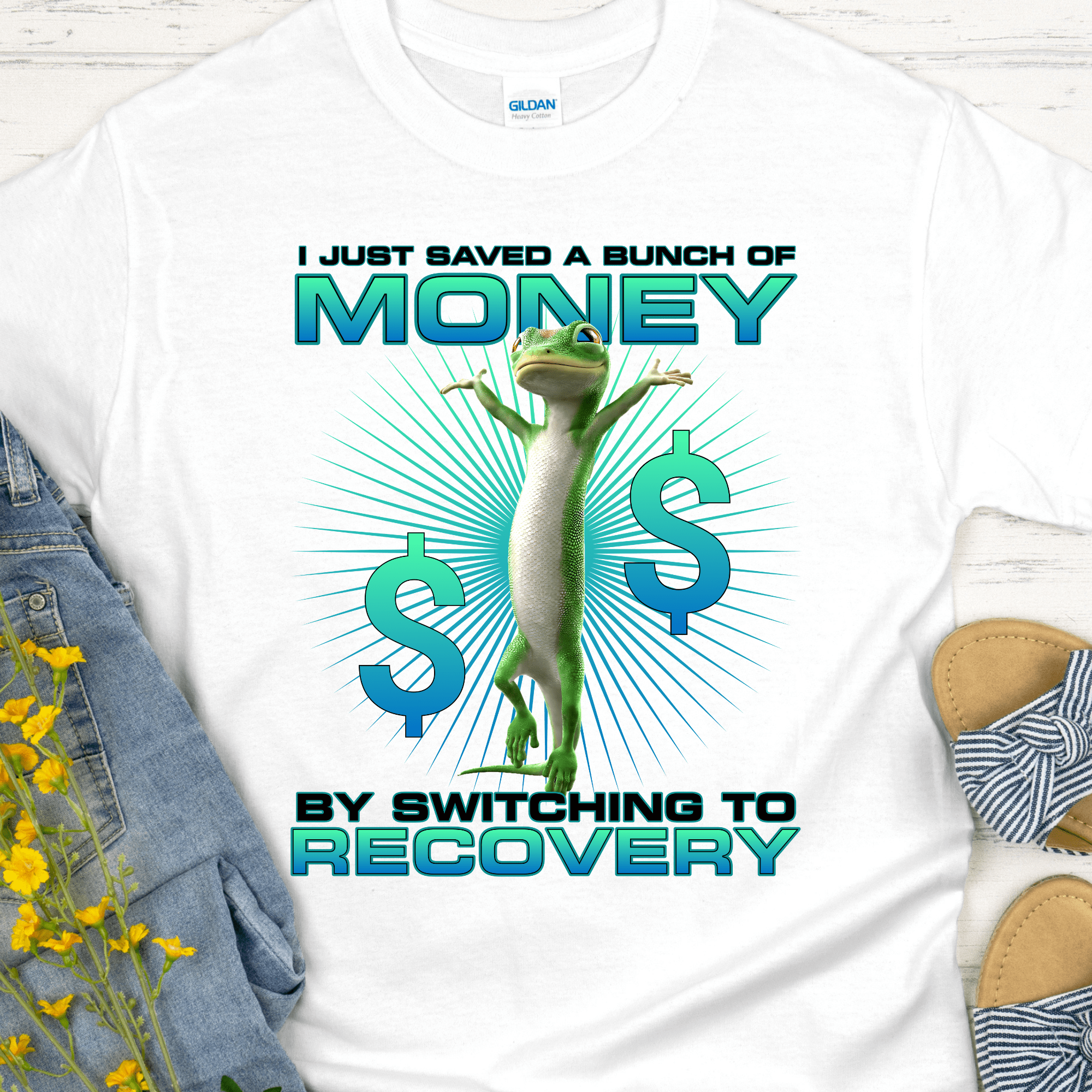 Recovery T-Shirt | Inspiring Sobriety |  Recovery Gecko
